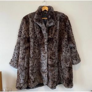 Carol Little Short Fur Coat Womens Large
